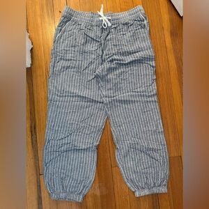 Gray Striped Women’s Lounge Pants, M